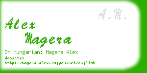 alex magera business card